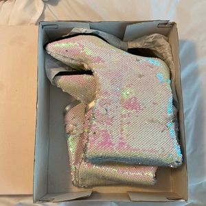 NastyGal Sequin Cowgirl Boots